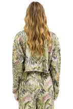 Classic JUNGLE CROPPED CREW SWEATSHIRT RELAXED - SAND