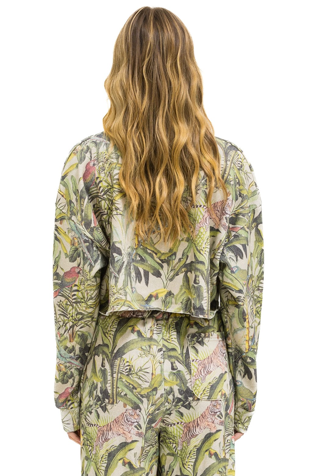 Classic JUNGLE CROPPED CREW SWEATSHIRT RELAXED - SAND