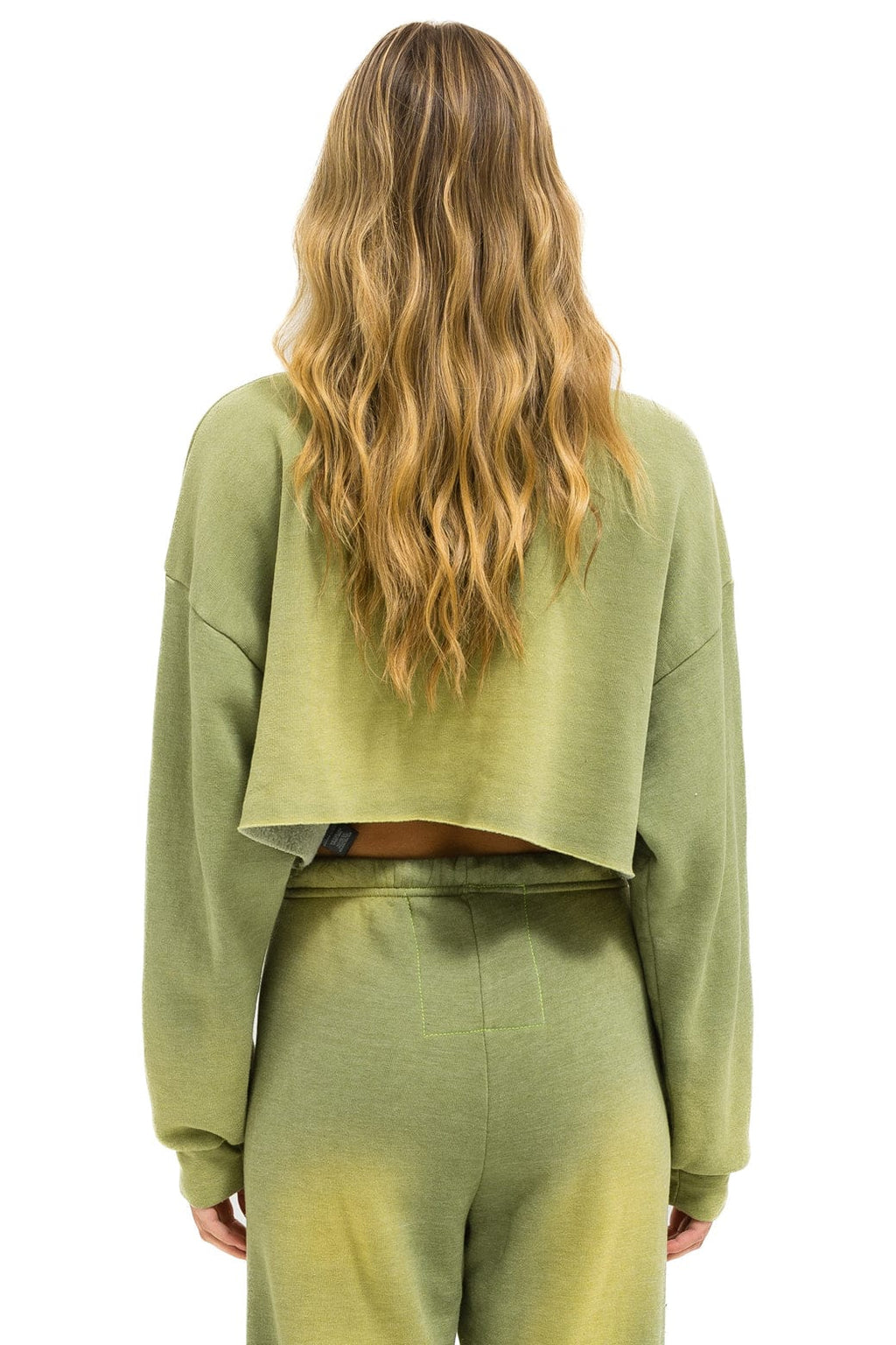 Classic VINTAGE LOGO CROPPED CREW SWEATSHIRT RELAXED - FADED ARMY