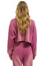 Classic VINTAGE LOGO CROPPED CREW SWEATSHIRT RELAXED - FADED BERRY