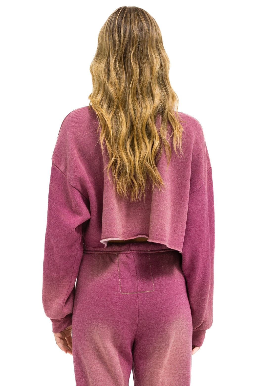 Classic VINTAGE LOGO CROPPED CREW SWEATSHIRT RELAXED - FADED BERRY