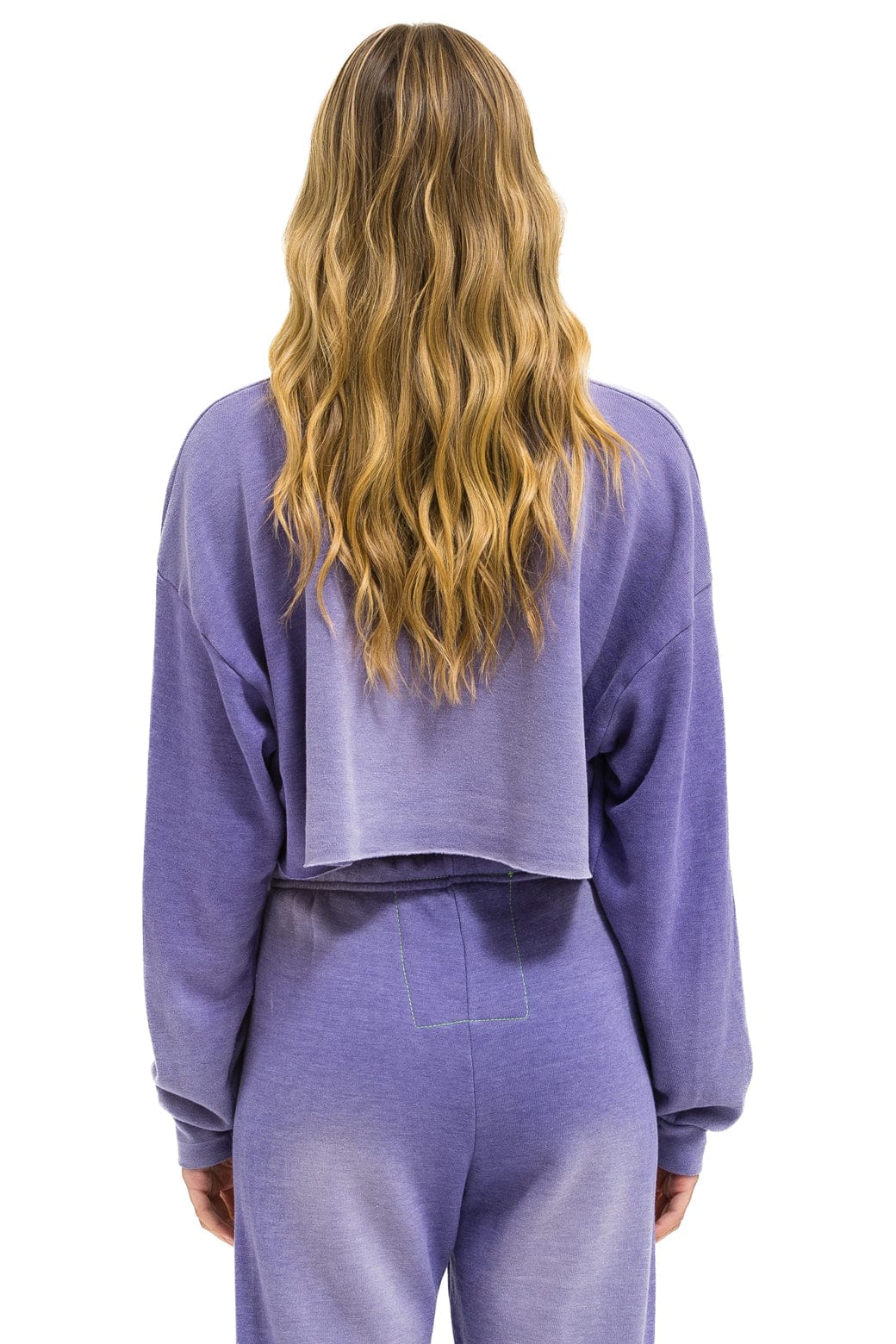 Classic VINTAGE LOGO CROPPED CREW SWEATSHIRT RELAXED - FADED GRAPE