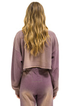 Classic VINTAGE LOGO CROPPED CREW SWEATSHIRT RELAXED - FADED MOCHA