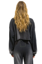 Classic VINTAGE LOGO CROPPED CREW SWEATSHIRT RELAXED - FADED SMOKE