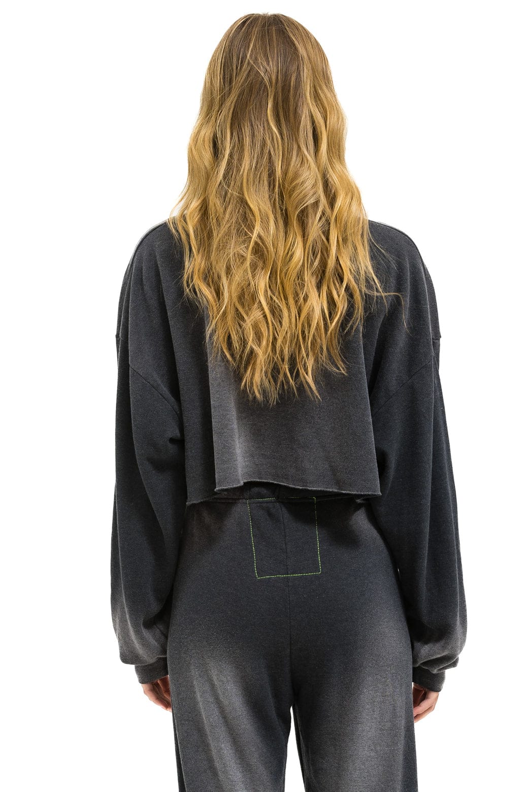 Classic VINTAGE LOGO CROPPED CREW SWEATSHIRT RELAXED - FADED SMOKE