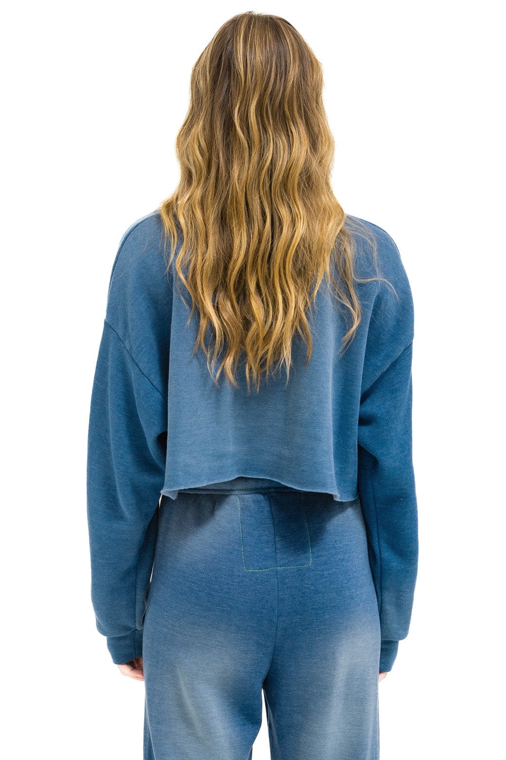 Classic VINTAGE LOGO CROPPED CREW SWEATSHIRT RELAXED - FADED WATER
