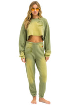 Classic VENICE SURFER CROPPED CREW SWEATSHIRT RELAXED - FADED ARMY