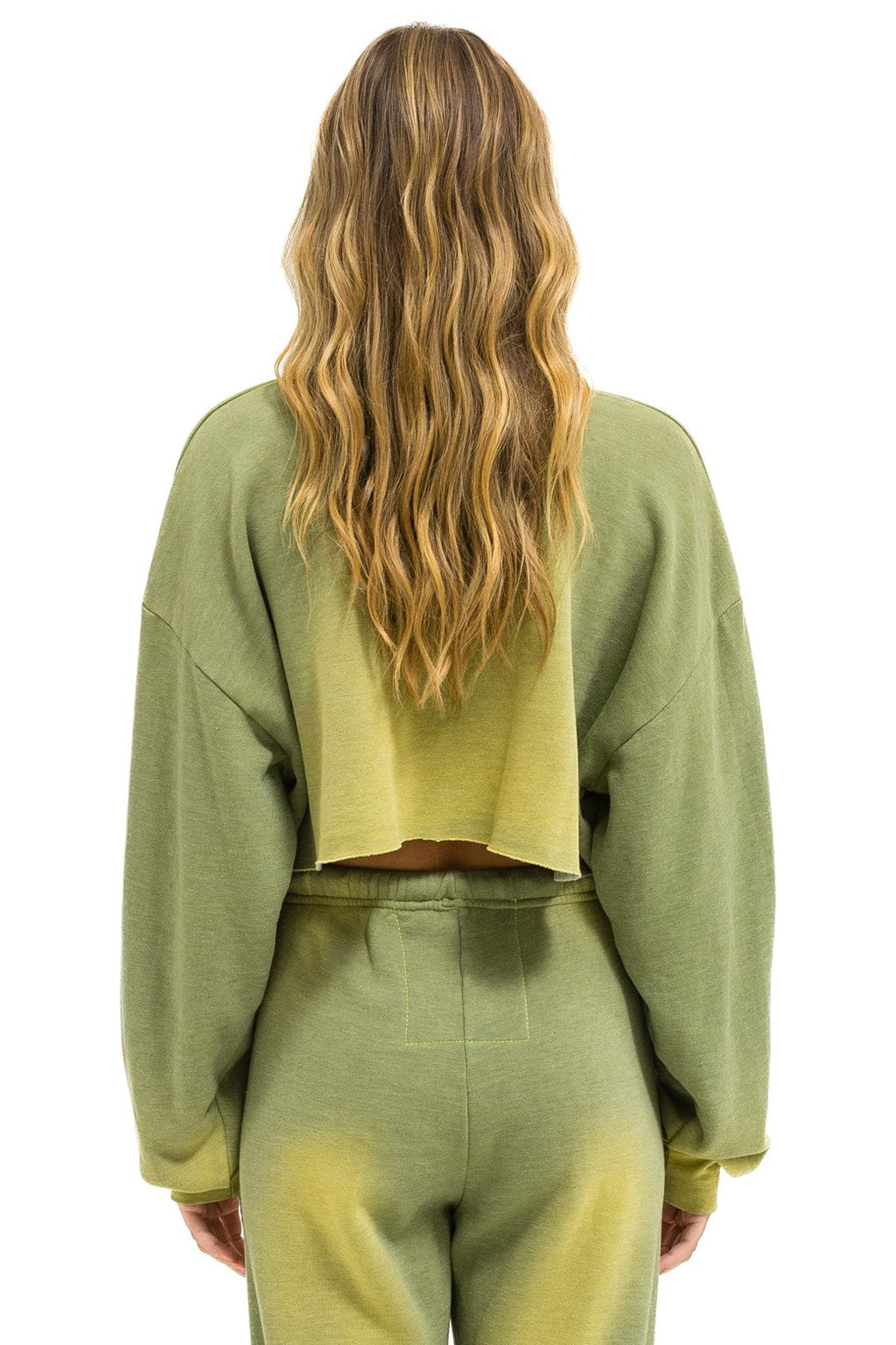 Classic VENICE SURFER CROPPED CREW SWEATSHIRT RELAXED - FADED ARMY