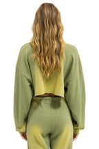 Classic VENICE SURFER CROPPED CREW SWEATSHIRT RELAXED - FADED ARMY