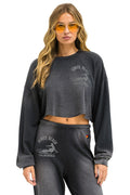 Classic VENICE SURFER CROPPED CREW SWEATSHIRT RELAXED - FADED SMOKE