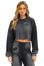 Classic VENICE SURFER CROPPED CREW SWEATSHIRT RELAXED - FADED SMOKE