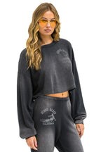 Classic VENICE SURFER CROPPED CREW SWEATSHIRT RELAXED - FADED SMOKE