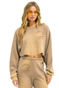 Classic VENICE SURFER CROPPED CREW SWEATSHIRT RELAXED - FADED TAN