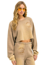 Classic VENICE SURFER CROPPED CREW SWEATSHIRT RELAXED - FADED TAN