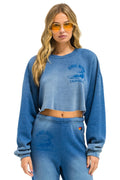 Classic VENICE SURFER CROPPED CREW SWEATSHIRT RELAXED - FADED WATER