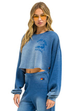 Classic VENICE SURFER CROPPED CREW SWEATSHIRT RELAXED - FADED WATER