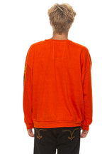 Classic AVIATOR NATION RELAXED VENICE CREW SWEATSHIRT - ORANGE