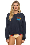 Classic ALL SEASONS CIRCLE RELAXED CREW SWEATSHIRT - CHARCOAL