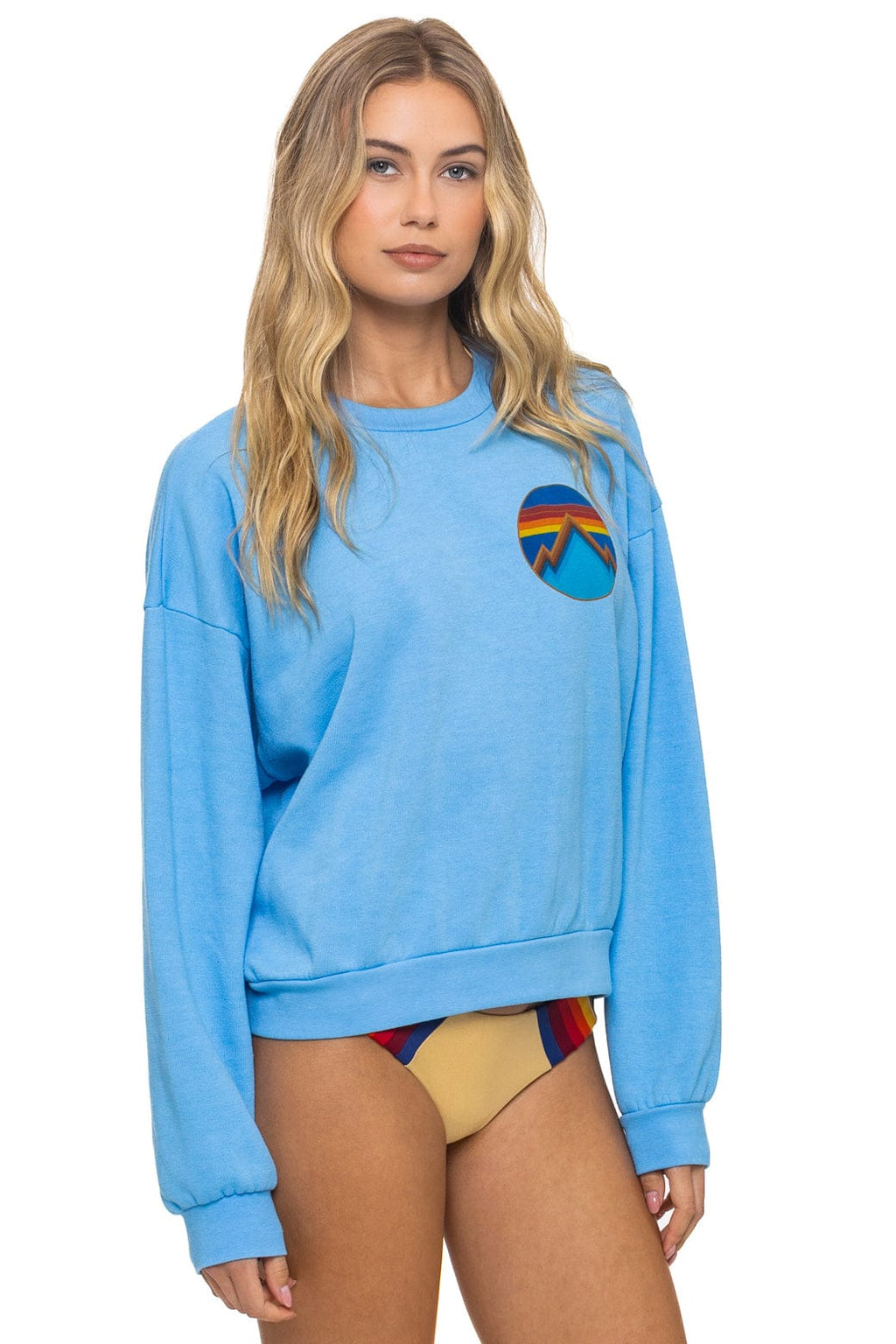 Classic ALL SEASONS CIRCLE RELAXED CREW SWEATSHIRT - SKY