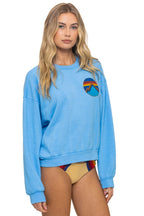 Classic ALL SEASONS CIRCLE RELAXED CREW SWEATSHIRT - SKY