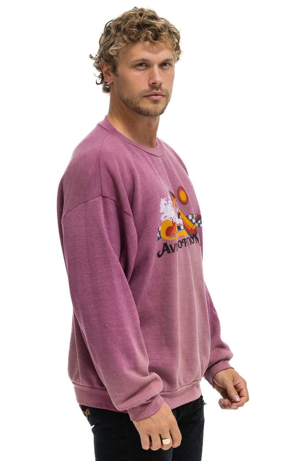Classic SURF RACER RELAXED CREW SWEATSHIRT - FADED BERRY