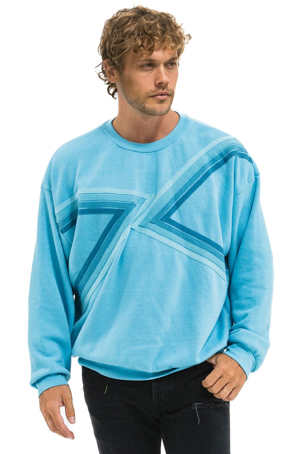 Classic BLAZE RELAXED CREW SWEATSHIRT - AQUA AQUA