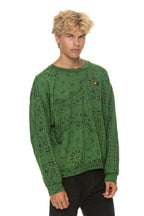 Classic BANDANA RELAXED CREW SWEATSHIRT - PALM