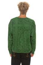 Classic BANDANA RELAXED CREW SWEATSHIRT - PALM