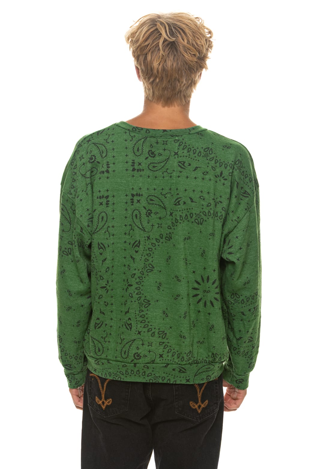 Classic BANDANA RELAXED CREW SWEATSHIRT - PALM