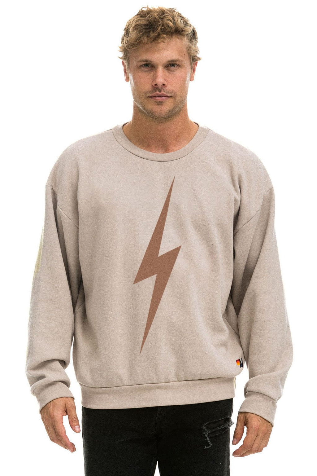 Classic BOLT RELAXED CREW SWEATSHIRT - SAND MOCHA