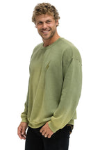 Classic BOLT STITCH 2 RELAXED CREW SWEATSHIRT - FADED ARMY