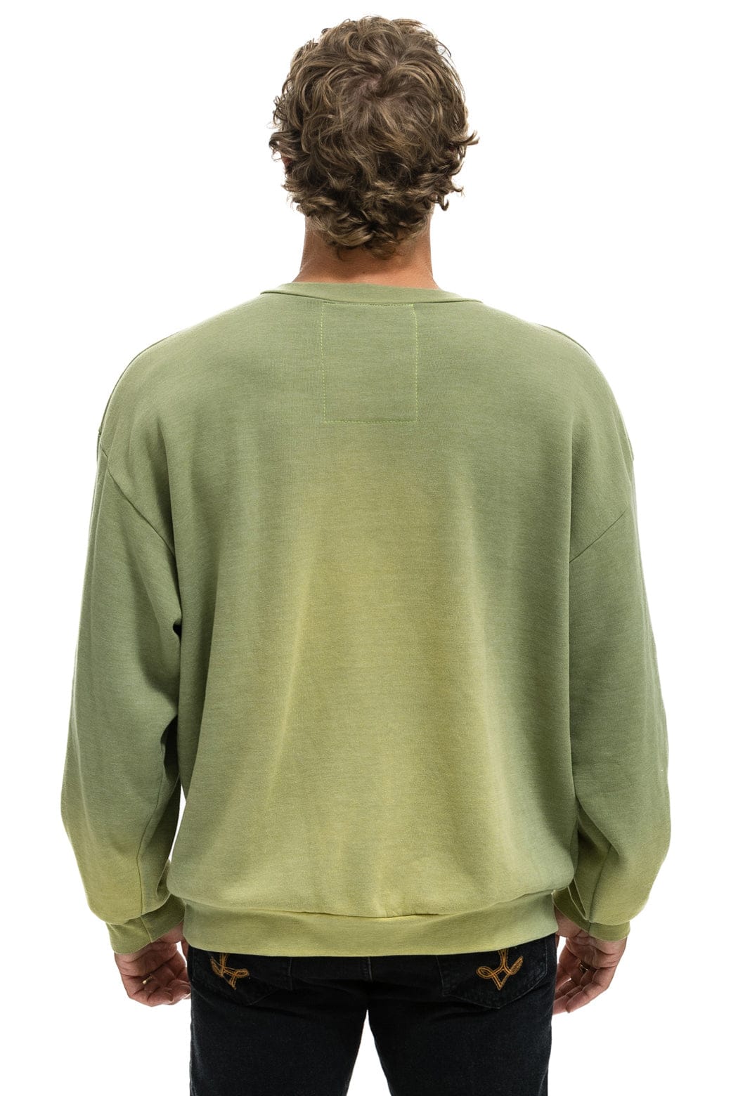 Classic BOLT STITCH 2 RELAXED CREW SWEATSHIRT - FADED ARMY