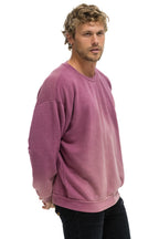 Classic BOLT STITCH 2 RELAXED CREW SWEATSHIRT - FADED BERRY