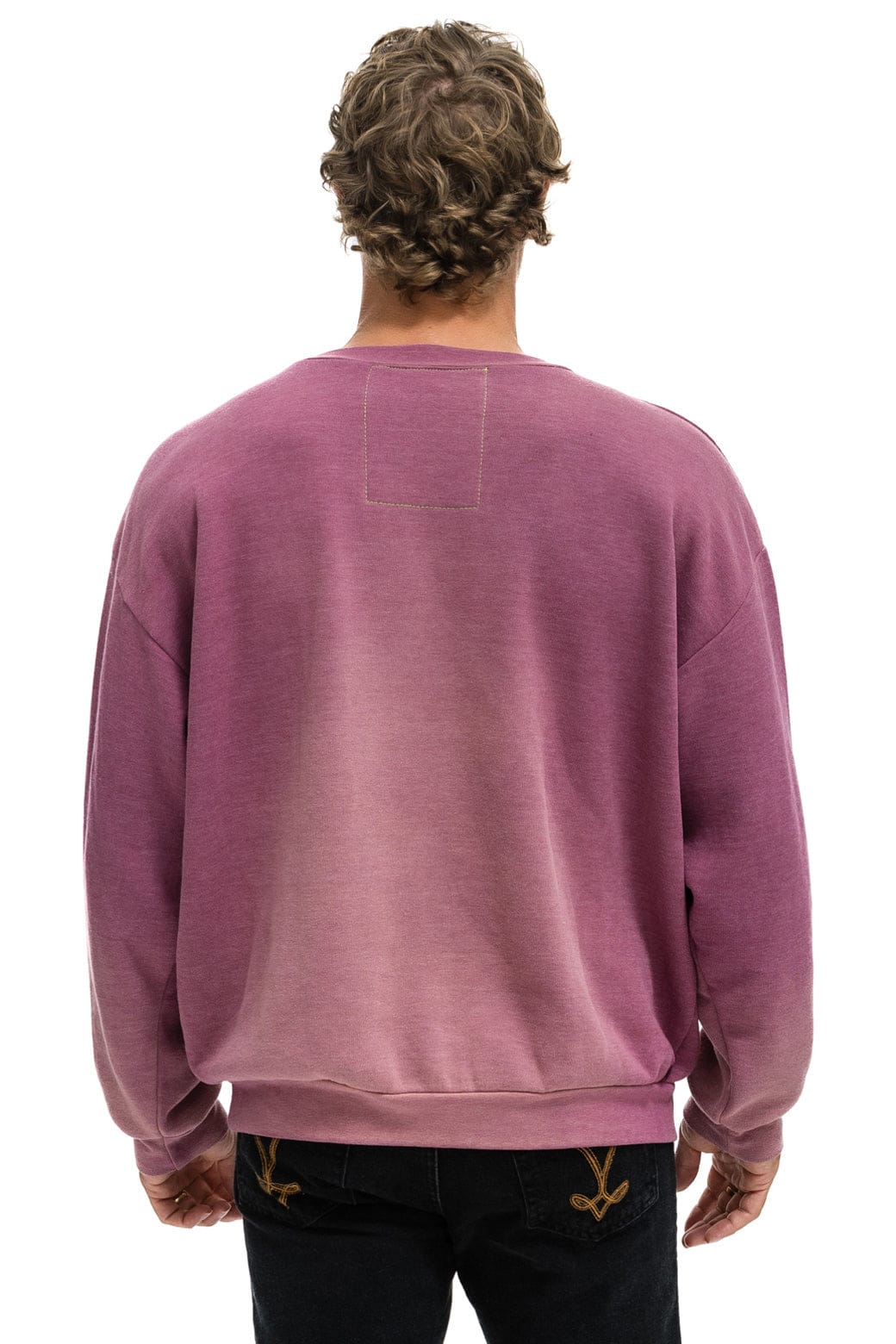Classic BOLT STITCH 2 RELAXED CREW SWEATSHIRT - FADED BERRY