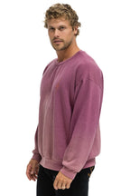 Classic BOLT STITCH 2 RELAXED CREW SWEATSHIRT - FADED BERRY