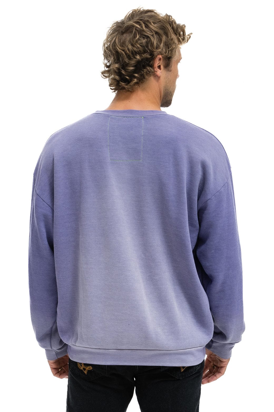 Classic BOLT STITCH 2 RELAXED CREW SWEATSHIRT - FADED GRAPE