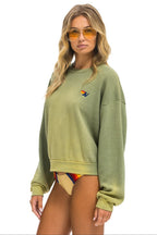 Classic ESSENTIAL RELAXED CREW SWEATSHIRT - FADED ARMY