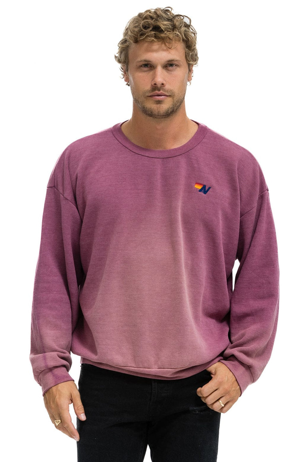Classic ESSENTIAL RELAXED CREW SWEATSHIRT - FADED BERRY