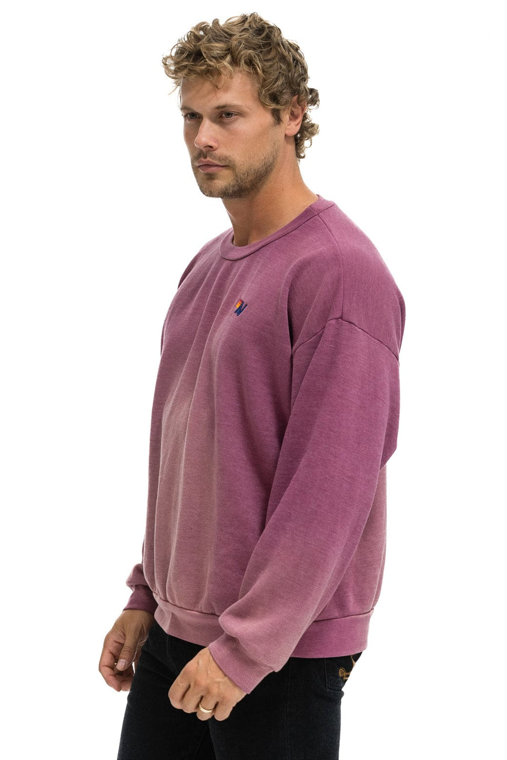 Classic ESSENTIAL RELAXED CREW SWEATSHIRT - FADED BERRY