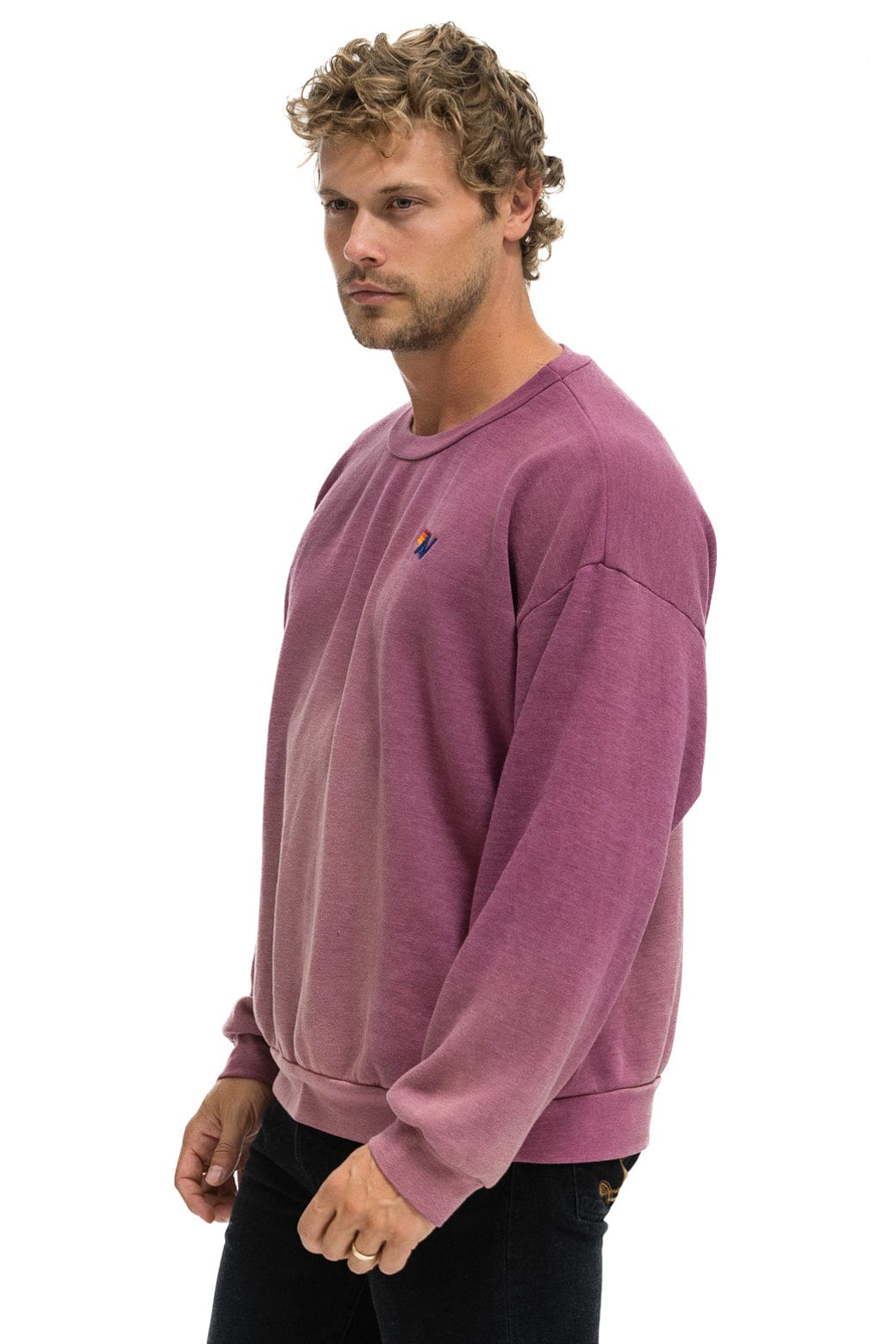 Classic ESSENTIAL RELAXED CREW SWEATSHIRT - FADED BERRY