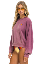 Classic ESSENTIAL RELAXED CREW SWEATSHIRT - FADED BERRY