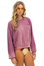 Classic ESSENTIAL RELAXED CREW SWEATSHIRT - FADED BERRY