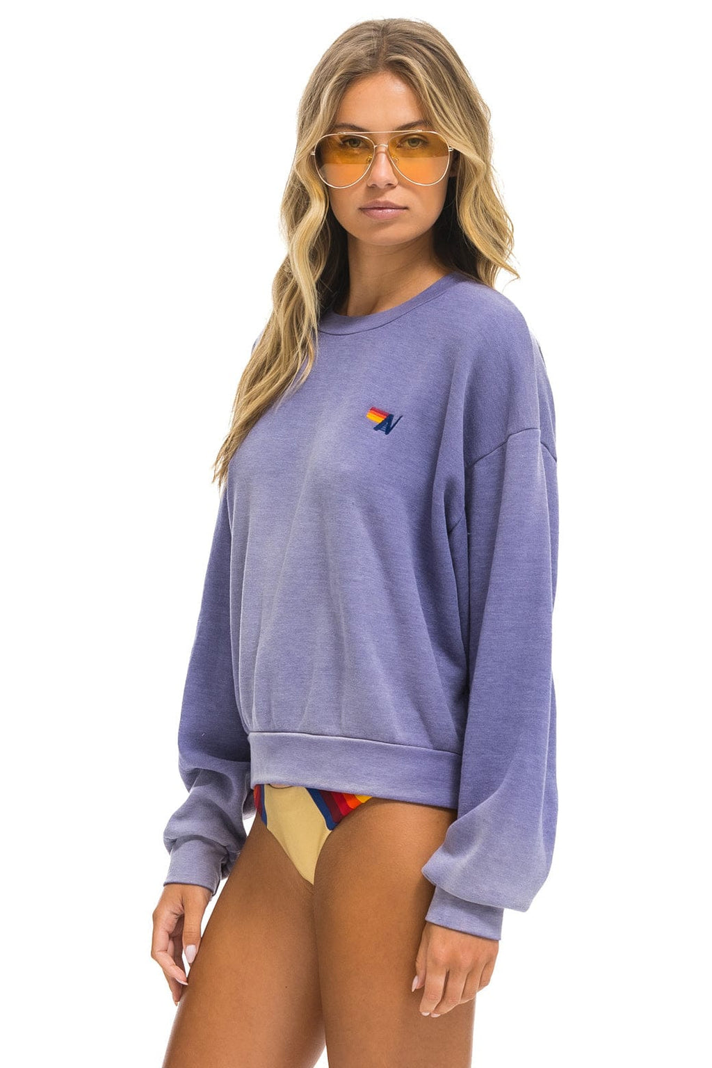Classic ESSENTIAL RELAXED CREW SWEATSHIRT - FADED GRAPE