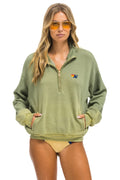 Classic ESSENTIAL HALF ZIP RELAXED SWEATSHIRT - FADED ARMY