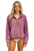 Classic ESSENTIAL HALF ZIP RELAXED SWEATSHIRT - FADED BERRY