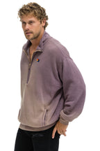 Classic ESSENTIAL HALF ZIP RELAXED SWEATSHIRT - FADED MOCHA