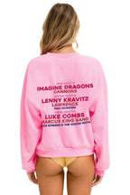 Classic JAZZ ASPEN SNOWMASS 2025 CREW SWEATSHIRT RELAXED - NEON PINK