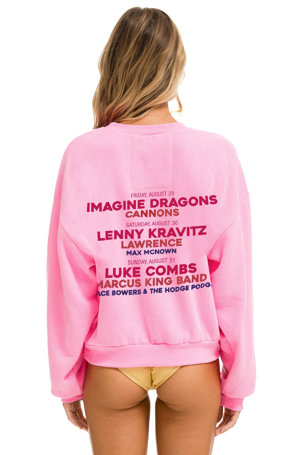 Classic JAZZ ASPEN SNOWMASS 2025 CREW SWEATSHIRT RELAXED - NEON PINK