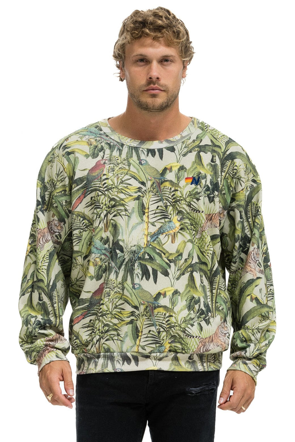 Classic JUNGLE RELAXED CREW SWEATSHIRT - SAND