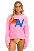 Classic LOGO RELAXED CREW SWEATSHIRT - NEON PINK
